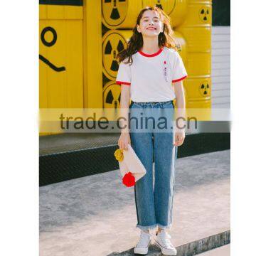 Cotton Summer Round Neck Girl t Shirt photo-3