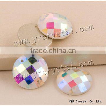 Rhinestone 20mm Flatback AB Color With Holes or Not photo-2