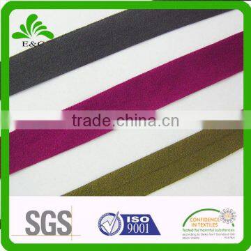 Colorful ultra thin fold over elastic band