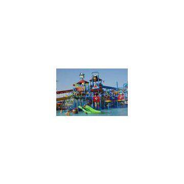 Pirate Style Water Playground Equipments With fiberglass water slide and water toys