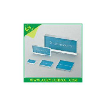 Clear Custom Acrylic Paperweight With Logo Printed