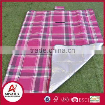100% Acrylic easy-carrying waterproof picnic blanket