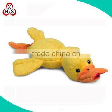 wholesale yellow color safety plush stuffed dock toy
