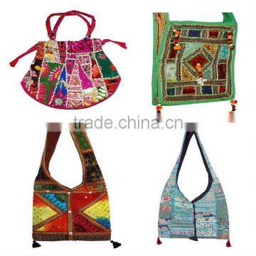 Wholesale assorted bags, indian patch embroidery ethnic bags