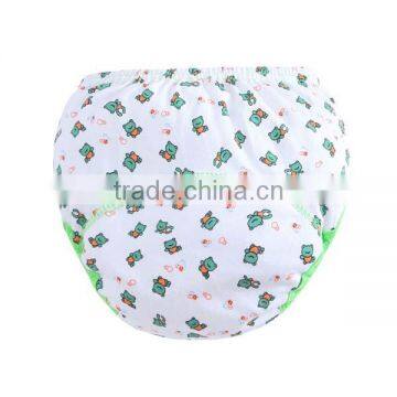 blue frog printed style wholesale 100% cotton baby cloth diaper