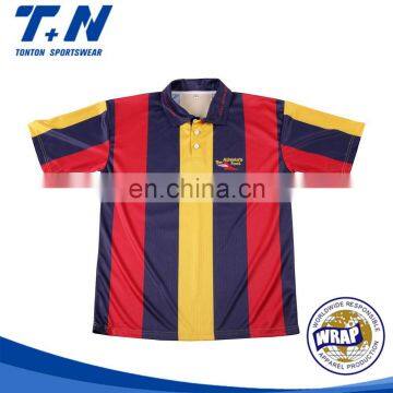 high quality yellow blue custom polo shirts