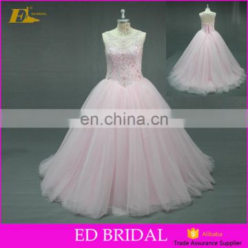 Real Sample One Piece Handwork Beading Pink Ball Gown Western Sweet 16 Dresses Quinceanera