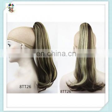 Womens Sexy Long Wave Mixed Colors Synthetic Hair Ponytails HPC-0164