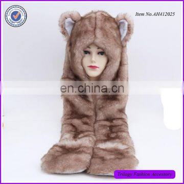 Furry Animal Hoods Manufacturer Wholesale Rabbit Fur Animal Hoods