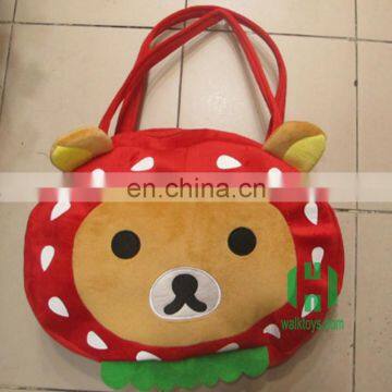 HI CE side bag for girl/ red bear plush bag