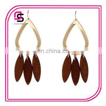 Leaf Beads Earrings, Fashion Earrings With Pendant, Metal Earrings