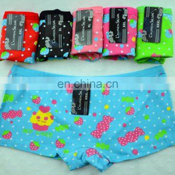 Cotton printed lady antibacterial underwear women panties