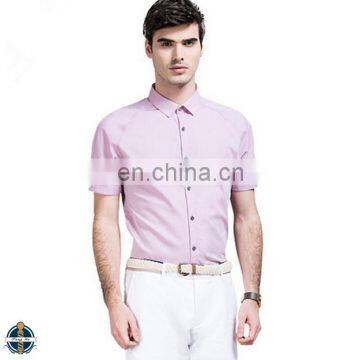 T-MSS503 Plain Color Summer Cotton Slim Fitted Shirts for Men