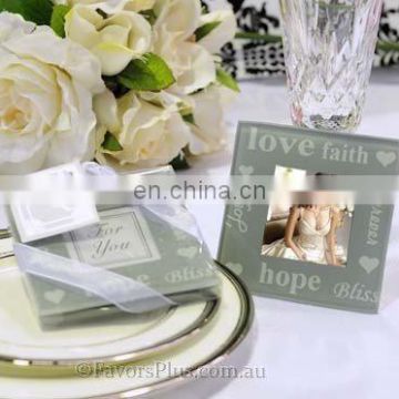 Good wishes glass photo coasters