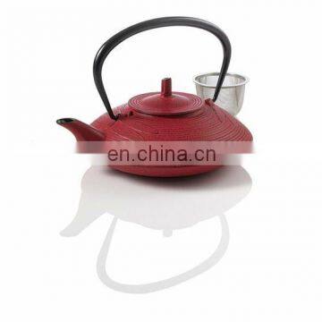 Japanese enamel cast iron teapot-dragonfly red