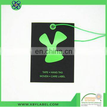 Elastic string hang tag garment hang tags labels for t-shirts