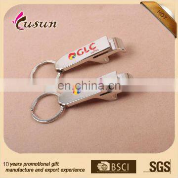 Promotional gifts zinc alloy printing beer bottle opener keychain