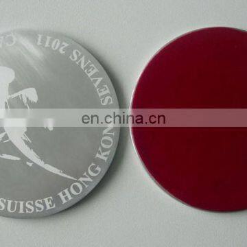existing mould metal aluminum logo printed metal cup drink mat coaster