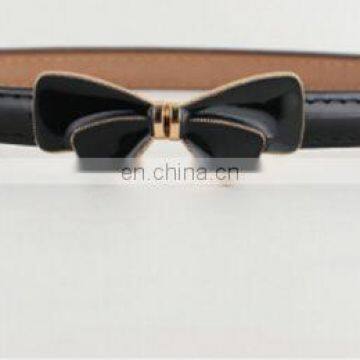 Hot Pink Bow Strap Belt Flower Buckle Adjustable Waist Belts For Dress photo-2