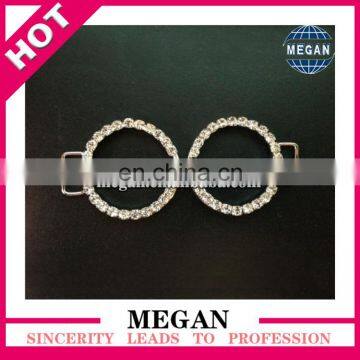 Double round jewelry rhinestone chain connector