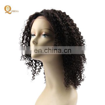 alibaba top quality jerry curl brazilian remy human hair lace frontal wig