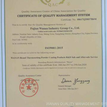 CERTIFICATE OF QUALITY MANAGEMENT SYSTEM 