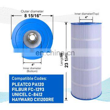 120 Square Feet Replacement Pleated Filter Pool Filter Cartridge and Spa Filter Compatible for PA120 CX1200RE FC1293 photo-3