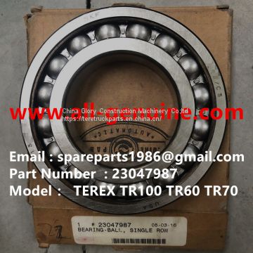 TEREX 23047987 BEARING BALL SINGLE ROW TR100 TR70 TR60 TR70 MT4400AC OFF HIGHWAY RIGID DUMP TRUCK MINING HAULER TRANSMISSION