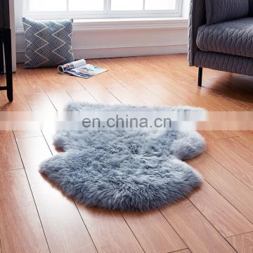 Wholesale household modern bedroom long pile shaggy shag sheepskin faux fur rug