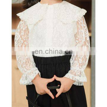 6780 Baby Boutique Clothing Girls Kids Sweet Shirt Long Sleeve Lace Blouse photo-3