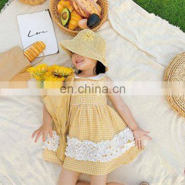 X1646/Fashionale High Quality Fresh Sweet Kids Girls All Match Sun Hat Straw Beach photo-4