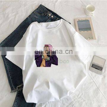 Cool Melanin Black Girl Personalized Digital Printing White Round Neck T-shirt European and American Trend photo-5