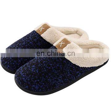 Fuzzy Wool-Like Plush Fleece Lined House Shoes Indoor, Outdoor Anti-Skid Rubber Sole Unisex Women's Cozy Memory Foam Slippers