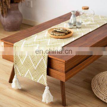2019 Modern Design Dining Table Decoration Jacquard Runner Table Cloth Fringed Table Runner photo-7