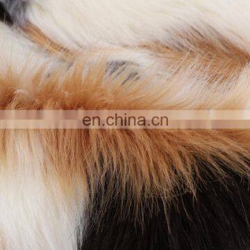 Recyclable Manufacturers Colorful Square Jacquard Plush Soft Warm Luxury Long Faux Fur Throw Blanket for Winter photo-5