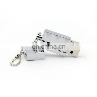 Metal usb flash drive oem laser logo memory stick promotional gift pen drive with keychain USB 3.0