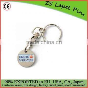 Free artwork design quality custom Trolley Coin keychain