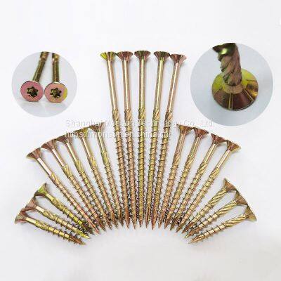 Chipboard Screw Double CSK Head Hex Knurling Cutting Galvanized Screw photo-4