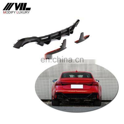 For Wholesaler Retailer Customization DRY Carbon Fiber Rear Diffuser For Audi RS7 2020-2021