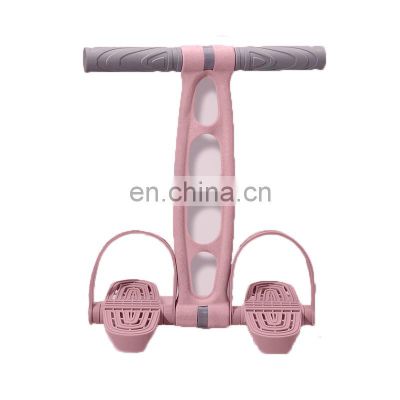 ankle abdominal exerciser sit up pull rope spring tension foot pedal