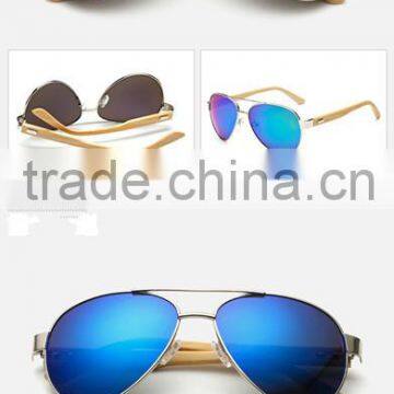 Hand Made Wood Temple Metal Frame Classic Men Driving Fishing Sunglasses photo-2