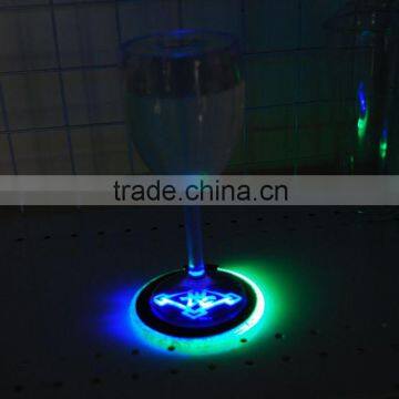 LED promotional wine glass coasters with lights