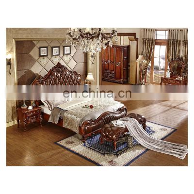 Foshan Furniture Luxury Comforter Sets Bedroom Furniture Antique Double Beds