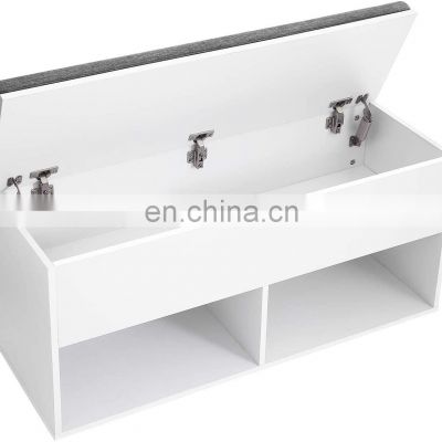 Shoe Bench with 2 Open and 1 Closed Compartments