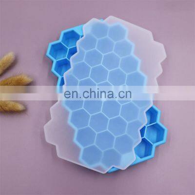 Silicone Ice Cube Tray With Lids BPA Free, Easy Release Square Ice Trays for Freezer , Food Grade Silicone Treats Gadgets photo-3