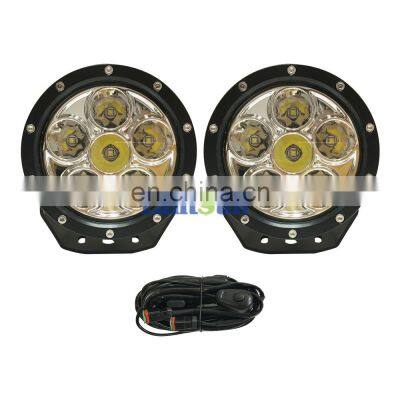 Lantsun LED6467 60w LED Drive Work Light cars Aluminum 6000LM  IP68 spot 5.1inch Black