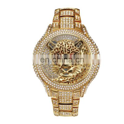 MissFox V199 Men Quartz Watch  Top Brand Luxury Tiger fashion Silver Gold Wrist luxury watches for men