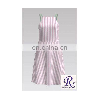 Оптовая продажа. Горячие продажи. Голубо-полосатый пряно-оттенённый хлопково-нялоновый поплин для весны и лета photo-2