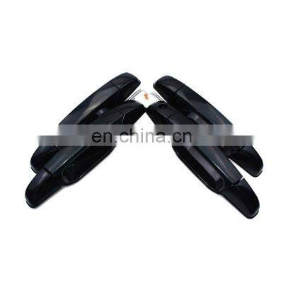Set of 4 Outer Exterior Door Handle Black Front &Rear For Chevrolet GMC Cadillac 25890220 25890216 15915620 15915619