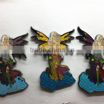 wholesale custom lapel pins/Cartoon beauty lapel pins